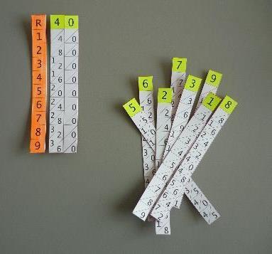 Mit Zahlen jonglieren - Multiplizieren mit Stäben Wir jonglieren täglich mit Zahlen: wir lesen die Uhr, bezahlen mit Geld, finden Hausnummern oder den richtigen Bahnsteig.