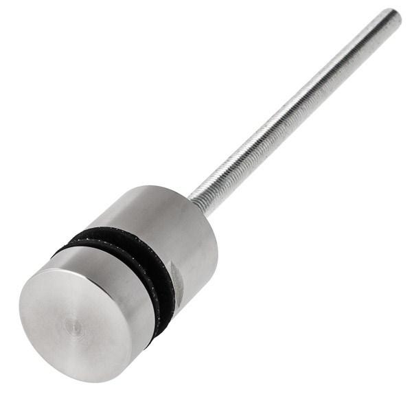 oder mit Abdeckprofil in Aluminium Edelstahleffekt Solo Edelstahl-Punkthalter mit Gewindestange Wanddistanz einstellbar von 32 bis 44 mm