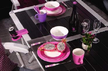 Akzente in Purple Farbwelten Purple Geschirrset Purple Rain Dinner-Set 16-tlg. 9937229 64,95 bestehend aus je 4x Essteller, Dessertteller, Müslischale, Henkelbecher Suppenteller-Set 4-tlg.