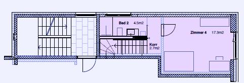Entrée/Korridor/Treppe/Reduit 32 m² Küche / Reduit 11 m²