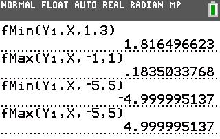 : Auf dieselbe Weise erhält man für die anderen beiden Nullstellen die Werte x2 1 und x3 2,4142136.