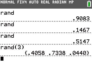 und 8: TI82 STAT PRB 5:randInt( rand(a,b,n) erzeugt eine Liste