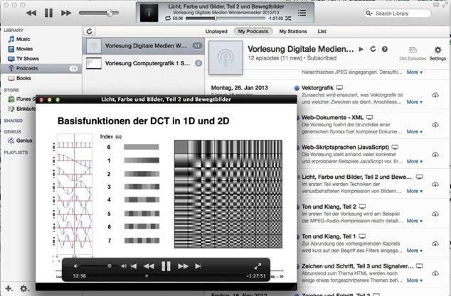 Beispiel: Podcast mit Apple itunes Ludwig-Maximilians-Universität