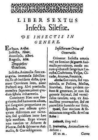 Abb. 1 Schwenckfeld, C. (1603): Theriotropheum Silesiae, in quo animalium, hoc est, quadrupedum, reptilium, avium, piscium, insectorum, natura, vis & usus sex libris perstringuntur. Titelblatt. Abb.