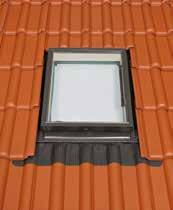 Dachfenster Luminex Klassik Schürze im Bereich des Klebebandes