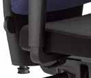 Sitztiefenverstellung (Schiebesitz) 6 cm Seat-depth adjustment (sliding seat) 6 cm 3D Syncro-3D-Balance : Synchrontechnik mit stufenlos arretierbarer Synchronbewegung und unmittelbar spürbarer