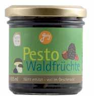 Pesto Waldfrüchte mit Waldhonig Pesto Bärlauch Bärlauchpesto mit Waldfrüchten Unsere Pesto-Kreation wurde auf der