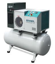RENNER Schraubenkompressoren RSD-B ECN 2,2 11,0 mit Druckluftbehälter RSDK-B ECN 2,2 11,0 mit Druckluftbehälter und Kältetrockner ECN-Druckluftbehälter mit Sichtöffnung 2 Zoll nach AD2000-Richtlinien