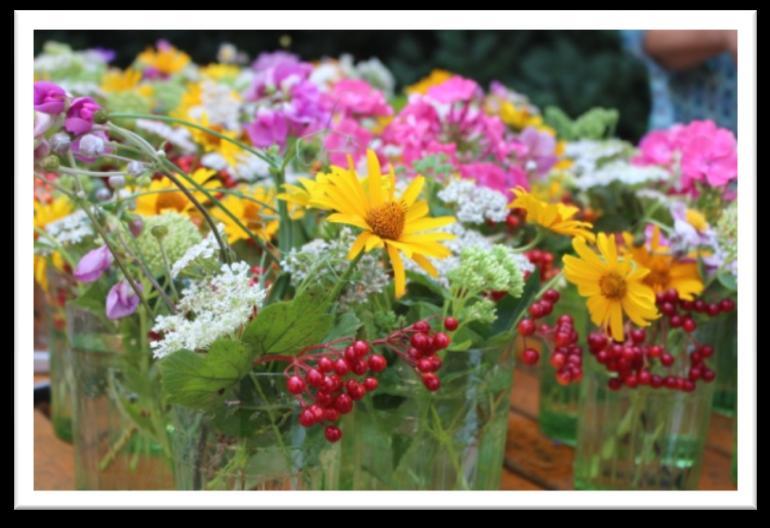 4. Wald- und Wiesenblumen Für die Blumendekoration lohnt sich in eurem Fall ein Besuch auf dem Wochenmarkt. Hier findet ihr bunte Sträuße an Wald- und Wiesenblumen. Bitte kauft rund. 12 Sträuße.