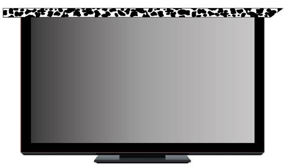 VARIANTE B (auf Gehrung verkleben) Vermessen Sie die Länge und Breite des zu beklebende Rahmenstückes am TV exakt und notieren Sie das Maß. Wählen Sie den zugehörigen Folienstreifen aus.
