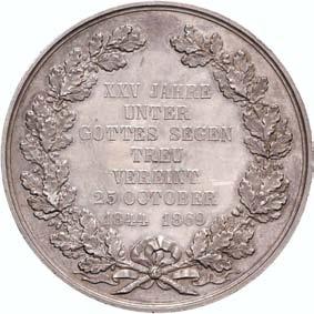 Vorzüglich + 200,- 3772 Medaille 1869, von F.