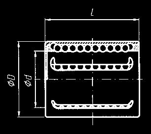 Linearkugelhülse KH Standard Linearkugelhülse Der Außenmantel besteht aus Stahlblech, der Käfig aus Kunststoff. Die Kugeln sind Grade 10.
