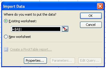 Seite 6 Schritt 8 Excel fragt Sie nun noch wo Sie die Daten platziert haben möchten.