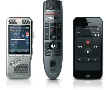 02 SPEECHEXEC Software Für das Diktieren mit einem Philips Pocket Memo Diktier-Recorder oder dem Philips SpeechMike Diktier-Mikrofon ist die Philips SpeechExec Pro