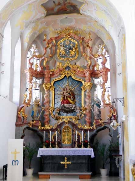 Neustadt geschaffen hat. Hochaltar in Mühlhausen Eichstätt Maria-Hilf-Kirche Das Hochaltarbild mit der Darstellung des Heiligen Vitus stammte von einem Ingolstädter Maler.