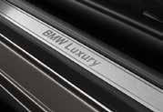 Luxury Line Einstiegsleisten vorn mit Einleger in Aluminium und Schriftzug BMW Luxury Funkfernbedienung mit Spange in