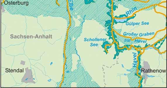 (Hier: Mittlere Elbe und Untere Havel) Das Fließgewässersystem in Deutschland