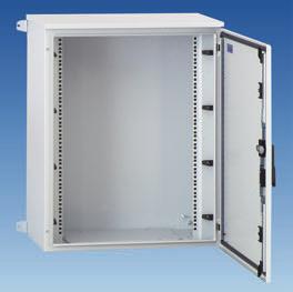➀ 19 -Wandschränke Schutzart IP54 Allseitig geschlossener Wandschrank mit aufgeschäumter Türdichtung und Doppelbart-Vorreiberverschluss.