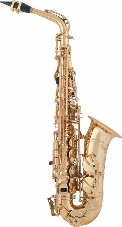 Saxophon AAS-300 Terra Es-Alt, abschraubbarer Korpus, verstellbarer Metall-Daumenhalter, abgerundete Perlmutt-Einlage, Messing,
