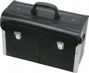1 Leder-Werkzeugkoffer Fahrbare Kunststoff-Stahlblech-Werkzeugkasten bestehend aus: 2 stabiler Werkzeugkoffer aus umweltfreundlich gegorenem Leder inklusive abnehmbarem