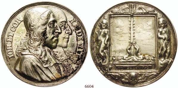 niederländische Politiker Silbermedaille 1672. Gussmedaille auf ihre Ermordung.