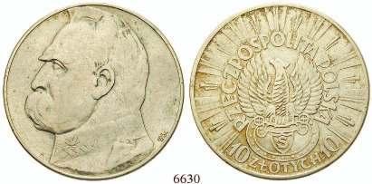 Runder Gegenstempel "Y II" auf Mexiko, 8 Reales 1834, Zacatecas. KM 129. s-ss 100,- 6630 10 Zlotych 1934.