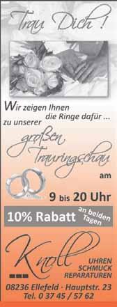 32 Auerbacher Stadtanzeiger, Nr. 1/2014 31.1. & 1.2.14 Über 1500 neue Brautkleider je 298 Wählen Sie in Ruhe Ihr Traumkleid