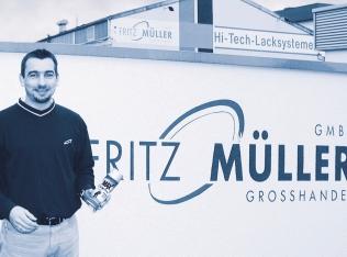 Fritz Müller GmbH, Original-Werksfarbton in Lackierpistolen- Qualität ausmischen. Koblenz. Farbenfachgroßhandel. Alle sprechen vom Spot Repair.