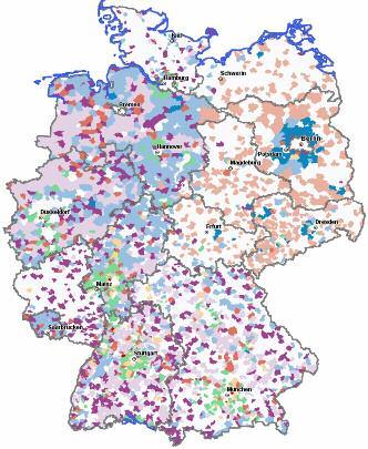 Regionale Zentren und ländliche Räume: 9 Demographietypen für Städte und Gemeinden zwischen 5000 und 100.