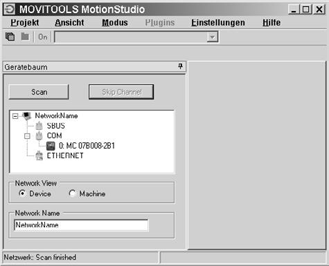 x Beim Start von MOVITOOLS MotionStudio wird auch der SEW-Kommunikations-Server gestartet. Konfigurieren Sie den Kommunikations-Server durch Doppelklick des Piktogramms in der Task-Leiste.