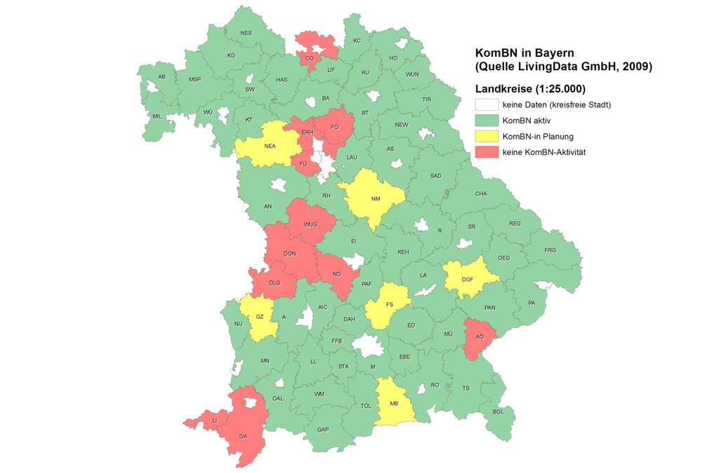 KomBN Ausbaustand in Bayern