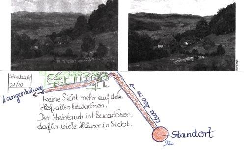 Frau Neher schrieb:»sie stehen auf dem rechten Bild weiter rechts in der Herde; hier sind auch die Schafe dichter beieinander. Hinter dem größeren Baum sind keine Schafe.