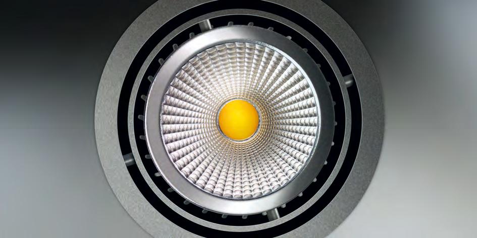Trimless LED-Downlight Bei dieser Montageart wird das Downlight bündig oder zurückgesetzt randlos eingebaut.