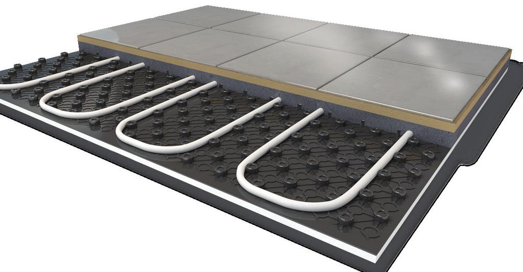 Fußbodenheizungssystem Veria Easy Noppenplattensystem Das Veria EASY Noppenplattensystem ist ein flexibles Fußbodenheizungssystem.