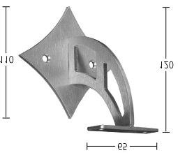 Wandabstand 79 mm mit gewölbter Platte Ø 42,4 mm