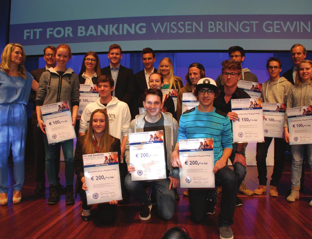 FIT FOR BANKING Rückblick 2015/2016 Unter dem Motto Wissen bringt Gewinn wurde das Projekt Fit for Banking bereits 2015/2016 durchgeführt und erwies sich als voller Erfolg.