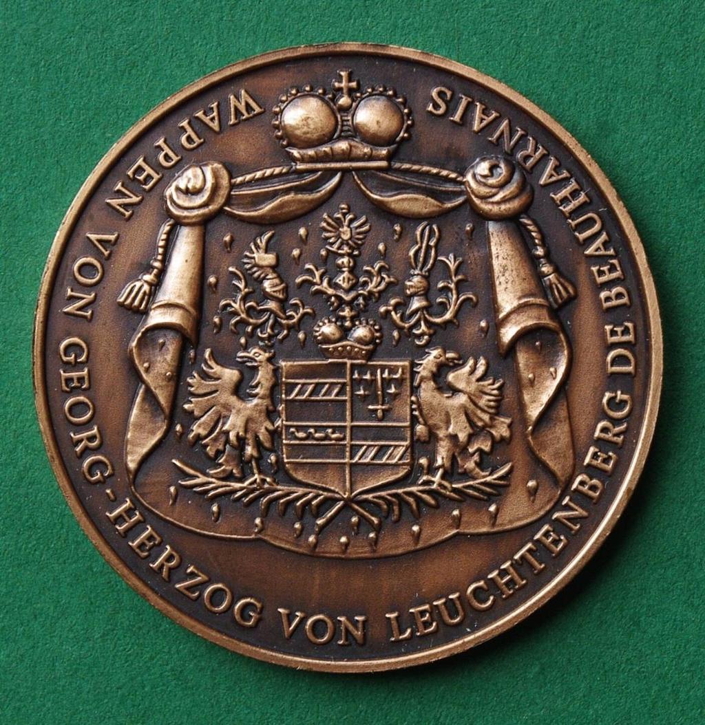 Herzog Georg Medaille mit Stammbaum