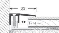 49,90 Schraubschienen Combi Endprofil 6,5 bis 16 mm mit extra breitem Basisprofil inkl.