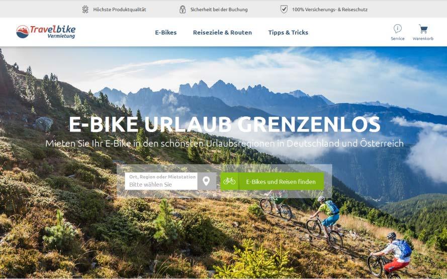 Vermietung hochwertiger E-Bikes in ganz Deutschland und