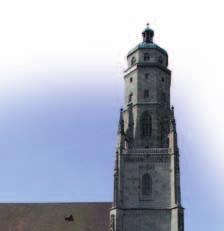 NÖRDLINGEN Evangelische Stadtpfarrkirche St. Georg (Marktplatz 4, Nördlingen) Als eine der letzten großen Hallenkirchen der Spätgotik zwischen 1427 und 1505 aus Suevit erbaut.