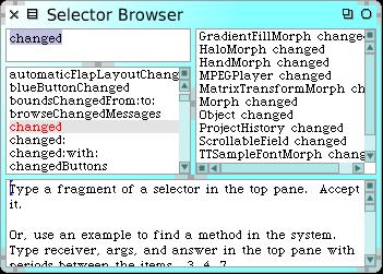 3.12 MyWatchMorph eine neue Klasse Methoden-Sucher (oder Selector Browser) in der Klappe Werkzeugkiste 16 text Im Suchfenster lassen sich beliebige Bruchstücke von Selektoren eingeben 16 Auswahl