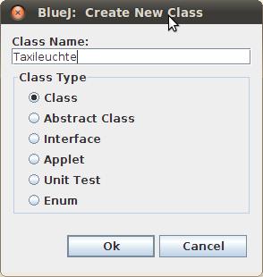 7.2.1 BlueJ Klassen anlegen Abstrakte Klasse Eine abstrakte Klasse hat keine Instanzen.
