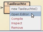 7.2.6 BlueJ Quelltext verändern Doppelklick oder Rechtsklick auf der Klassenkarte öffnet den Editor Für Java