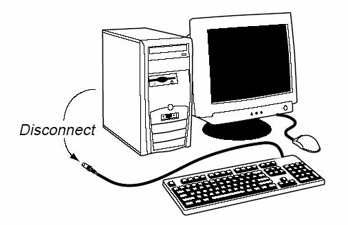 Anschluss des an die PS/2-Schnittstelle Leuze electronic In diesem Abschnitt ist der Betrieb des im Keyboard-Emulation Mode beschrieben.