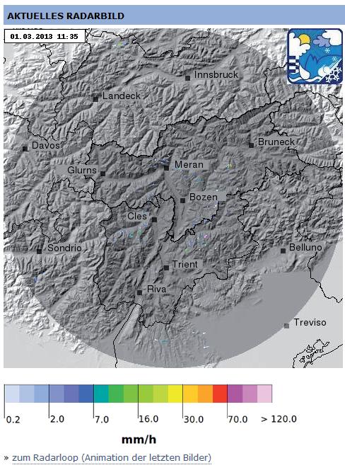 Südtirol - Bergwetter - Bezirkswetter