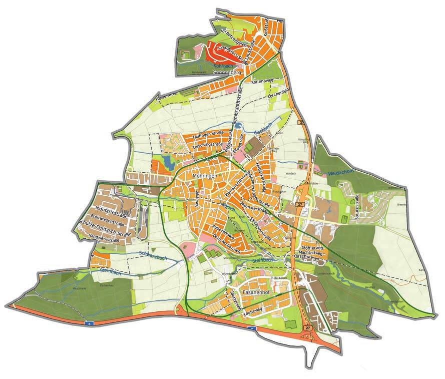 46 Immobilienmarktbericht STUTTGART 2016/2017 Stadtbezirk Möhringen Kurzportrait Der Stadtbezirk Möhringen, bestehend aus den Stadtteilen Möhringen, Fasanenhof und Sonnenberg, ist mit etwa 31.