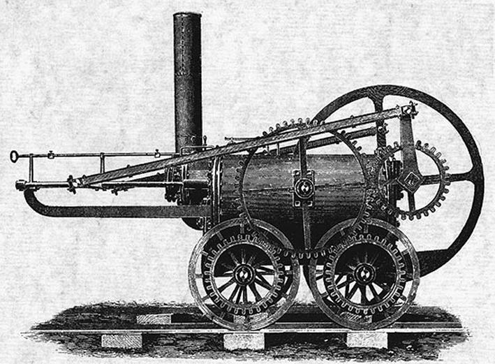 12 Entstehung der Rasse Deutscher Boxer 1771 - Die erste Dampflokomotive., Erfinder Richard Trevithick Sprichwort.
