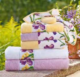 .. and this is perfectly matching: Iris Artikel / item Größen / size Handtuch towel 50 / 100 cm Gästetuch guest towel Waschhandschuh