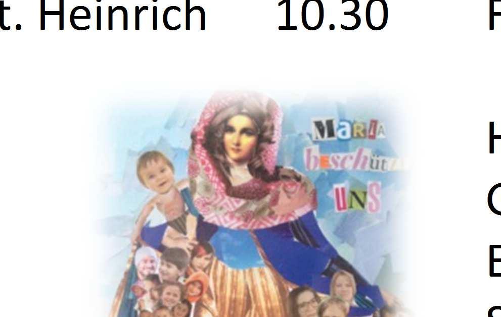 15 Rosenkranz mit Beginn der Pfingstnovene für + Angehörigen Familie Gleißner für + Eltern Weigand und Buchert Sonntag, 28.05. 7.