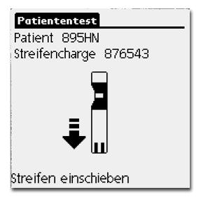 Durchführung von Patiententests 6. Falls so konfiguriert, müssen Sie eine Taste zur Bestätigung drücken.